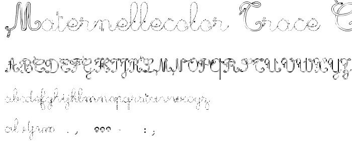 Maternellecolor trace cursive font